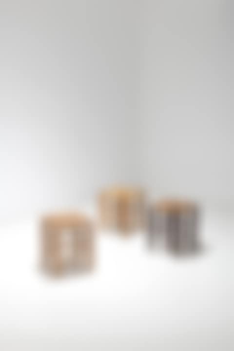 Set of three "Bauche" stools, model N°17 (preview)