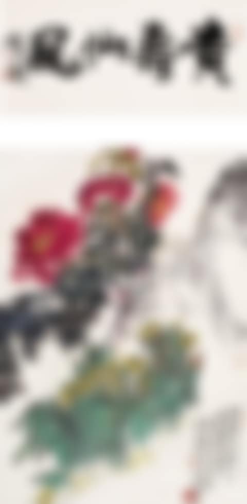 PEONIES ON ROCK (preview)