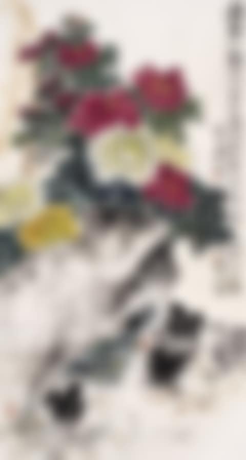 CHRYSANTHMUM BY THE ROCK (preview)