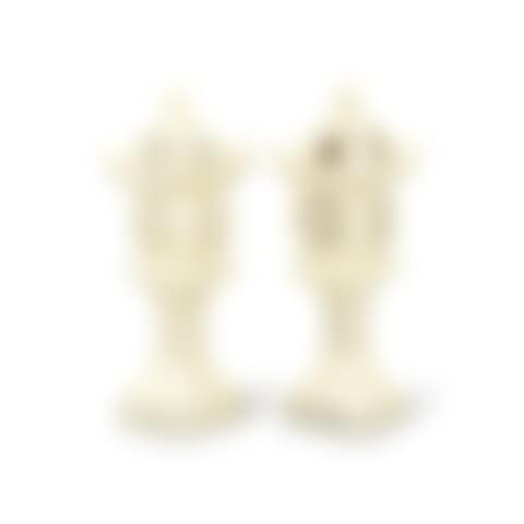 A pair of 20th century creamware lanterns and covers (preview)