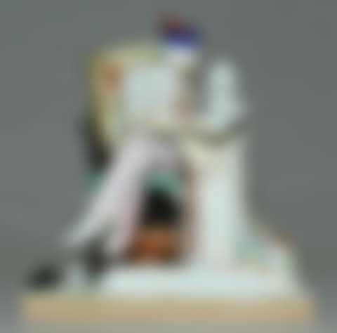 figurine of a man with basket on his back reading by lantern (preview)