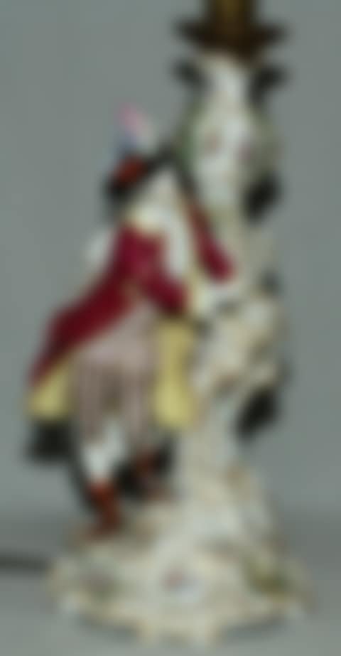 PORCELAIN FIGURAL CANDLESTICK MADE INTO A LAMP (preview)