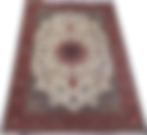TABRIZ CENTER MEDALLION ON BEIGE FIELD AND FLORAL ORIENTAL RUG (preview)