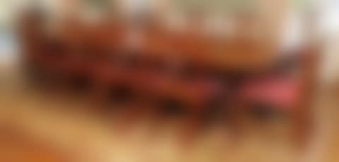 BAKER MAHOGANY BANQUET TABLE & 12 CHAIRS (preview)