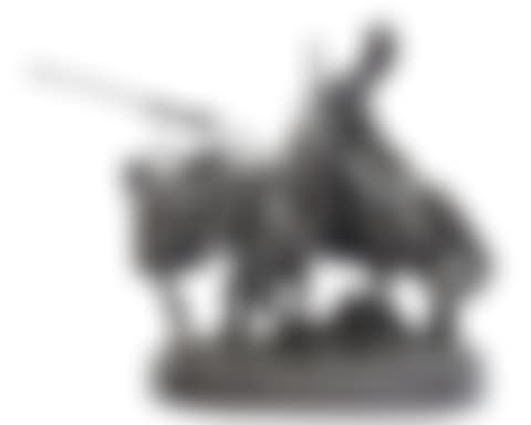 ORIGINAL BRONZE SCULPTURE; 16" A ZAPOROZHIAN COSSACK AFTER BATTLE (preview)