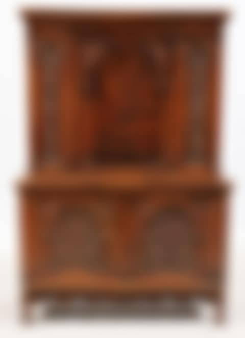 HAND CARVED WALNUT CABINET (preview)