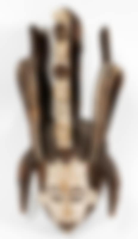 AFRICAN CARVED WOOD POLYCHROME MASK (preview)