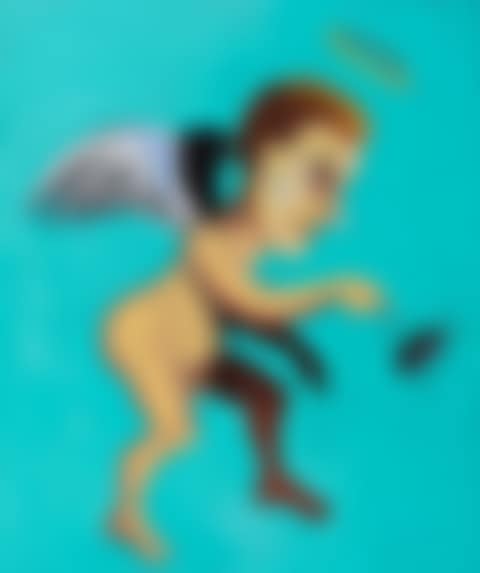An angel with an insect (preview)