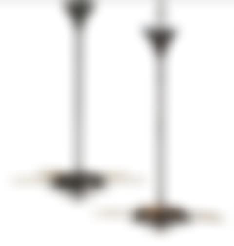 A pair of partly patinated brass star shaped ceiling lamps. Model E8655 (preview)