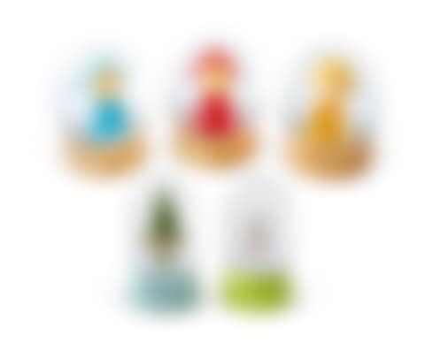 Aomori-ken Snowdome; Miss Forest Snowdome; Little Wanderer Snow Globe (Red, Yellow, and Blue) (preview)