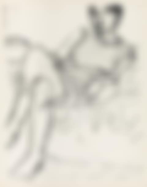 Seated Woman in a Striped Dress (preview)