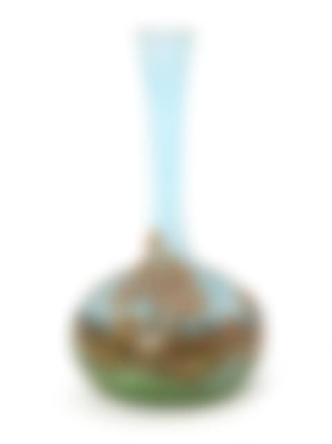 Small blue and light glass vase (preview)