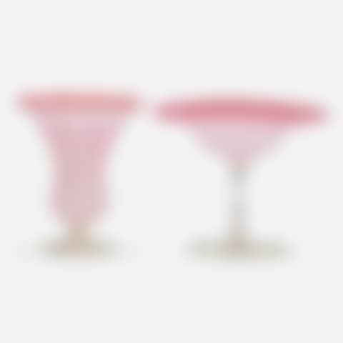 Pink Pastel Favrile compote and flaring vase (preview)