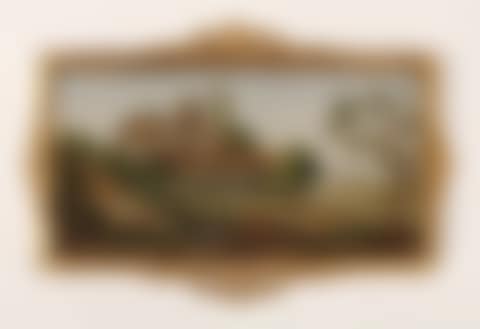 "Animated landscape of the surroundings of Rome"; An old residence in the heart of a vast landscape with two figures lying on the ground; "NUOVA RACCOLTA DELLA CITADE ROMA E SUE VINCINANZE" (preview)