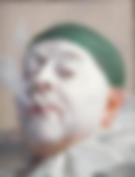 Self-portrait as a clown with a cigarette (preview)