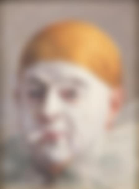 Self-portrait as a clown with a cigarette, calm (preview)