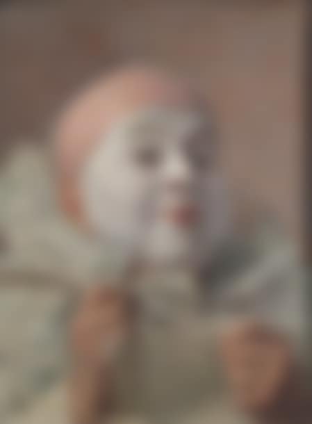 Self-portrait as a clown writing a letter (preview)