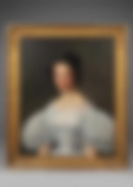 Portrait of a young girl in a white gauze dress (preview)
