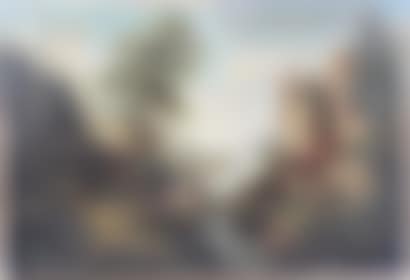 Italianate landscape with ruins and peddler (preview)