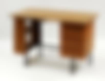 Rectangular children"s desk with box in the right part opening with 3 drawers (preview)