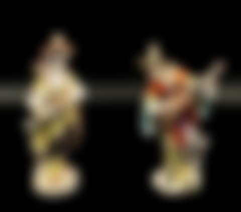 TWO MEISSEN PORCELAIN STATUETTES (preview)