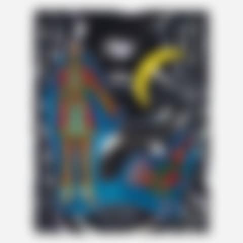 St. Marks (Man Walking a Rooster by a Crested Moon) (preview)