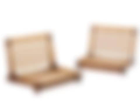 A pair of teak easy chairs (preview)