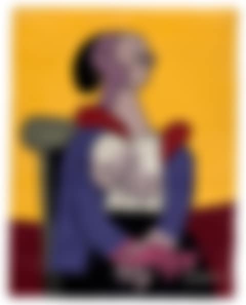 Femme à la chaise sur fond jaune (Woman in a Chair on Yellow Background) (preview)