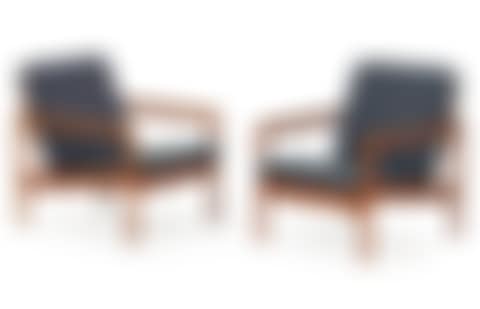 A pair of teak easy chairs (preview)
