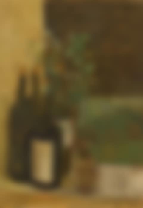 Still Life of Wine Bottles and Flowers (preview)