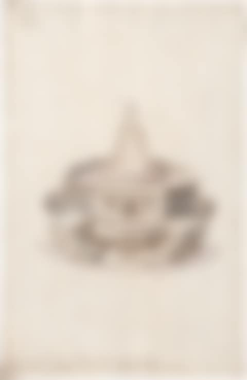 Octagonal fountain with a lion"s headaround (preview)