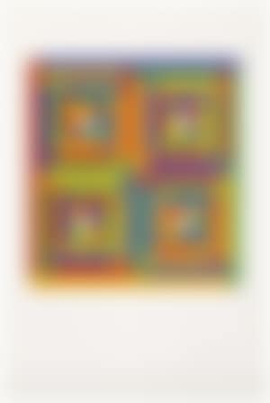 Geometric composition in four colors (preview)