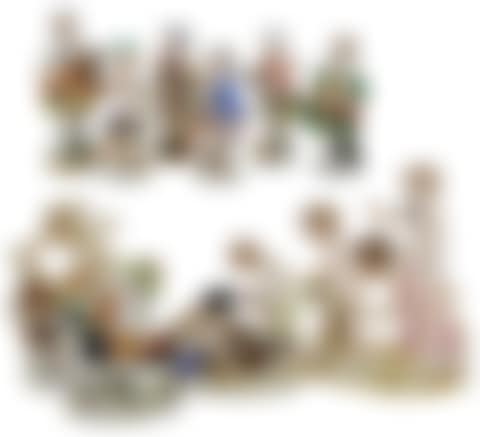 Nine Meissen Figurines with one Capo di Monte (preview)