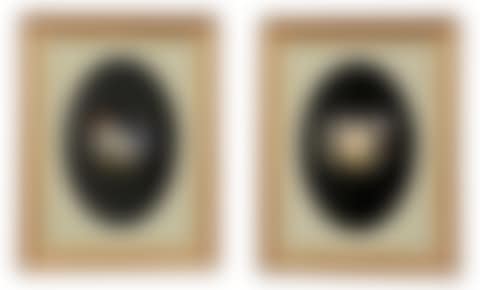 Pair Oval Pietra Dura Floral Plaques (preview)