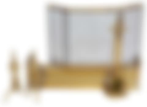 Eight Pieces Brass and Iron Fireplace Equipment (preview)