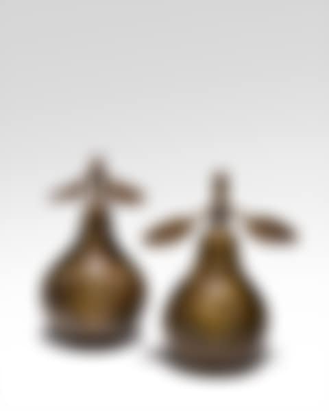 Two gold damascened steel pears, Persia, Qajar (preview)