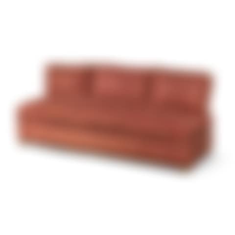 An Italian red- and gold-upholstered banquette, modern, possibly Fortuny (preview)