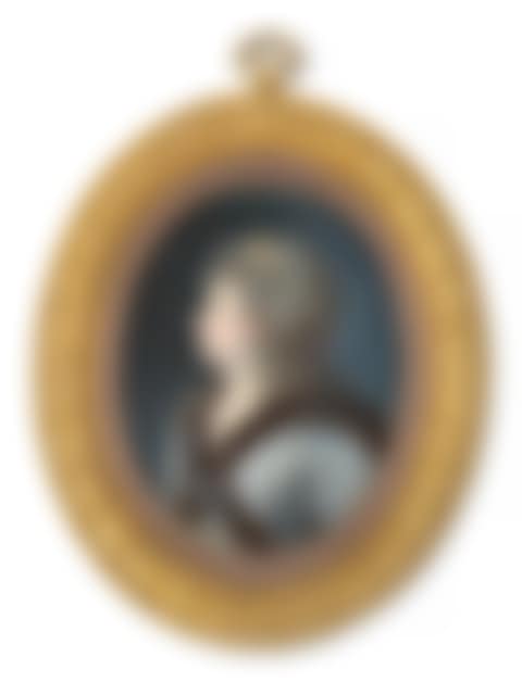 Portrait of princess of Wales (1768-1821) wearing a blue dress (preview)