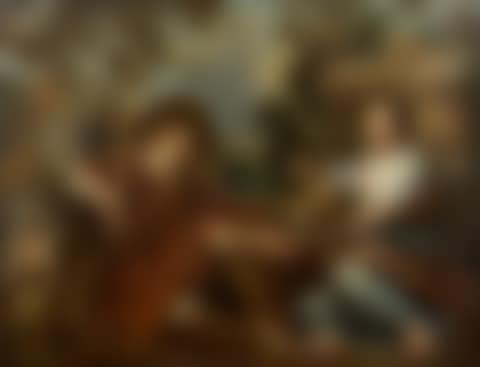 Shepherdess pouring milk to a shepherd (preview)