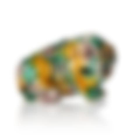 An "egg and spinach" glazed figure of a mythical beast (preview)