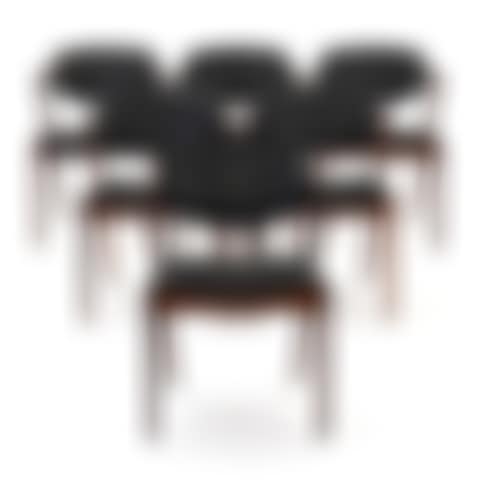 Set of six rosewood armchairs and table with extension and two extra leaves (preview)
