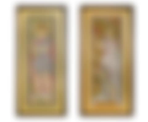 A pair of framed Arts & Crafts needlework panels (preview)