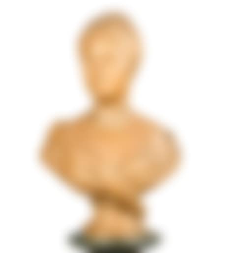 A painted terracotta bust of a young woman (preview)