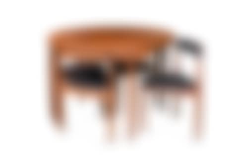 A danish teak dining table and four hideaway chairs (preview)