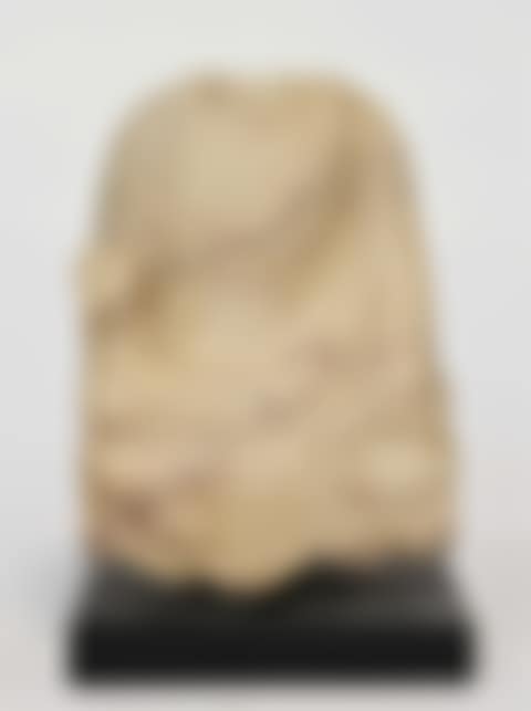 A mottled white marble seated headless Buddhist deity (preview)