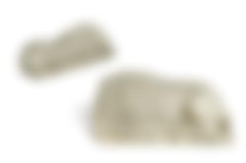 A pair of white marble composition Canova Lion figures (preview)