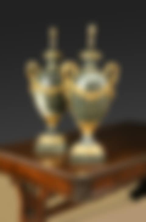 A pair of ormolu mounted marble baluster table lamps (preview)