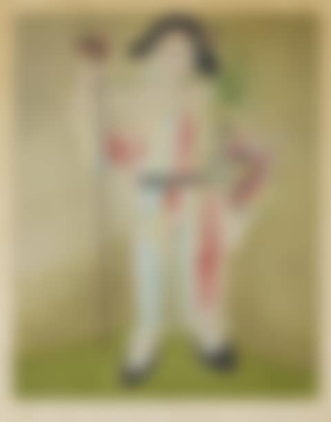 Little pierrot with flowers (preview)