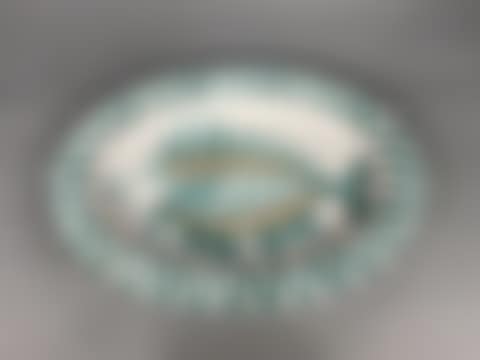 Oval ceramic fish dish with polychrome decoration (preview)