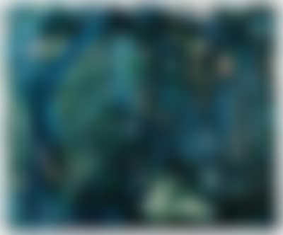 Untitled, Blue figure with arm pointing upward (preview)
